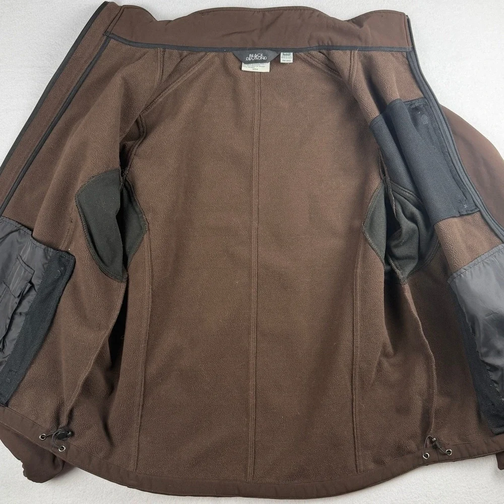 Black Diamond Men's Full Zip Soft Shell Jacket French Roast Brown Medium 189620